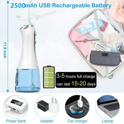 Dental Battery Operated Water Flosser Electric With Detachable Reservoir