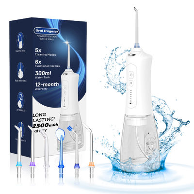300ML Rechargeable Travel Irrigation Cleaner Water Dental Flosser Teeth Pick 5 modes