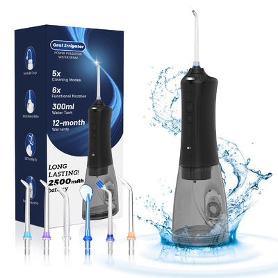 Cordless Rechargeable Water Flosser  with 6 Jet Tips IPX7 Portable Dental Cleaning