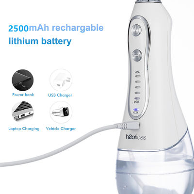 4 in 1 Electric Water Flosser Black/White 2500mAh Rechargeable Battery 5 Hours Charging Time