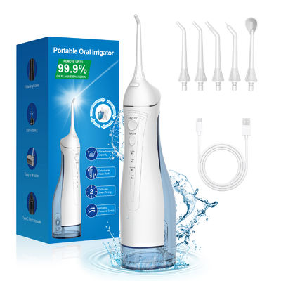 Portable Cordless Water Flosser Piks 300ml Oral Irrigator for Deep Cleaning Teeth 3 Modes Rechargeable IPX7 Waterproof