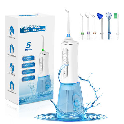 300ml Rechargeable Water Flosser Teeth Cleaner IPX7 Cordless Dental Cleaner with 5 Modes for Effective Tartar Removal