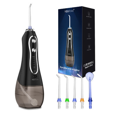 Waterproof Level IPX7 Cordless Oral Irrigator with 300ml Water Tank and 5 Powerful Cleaning Modes