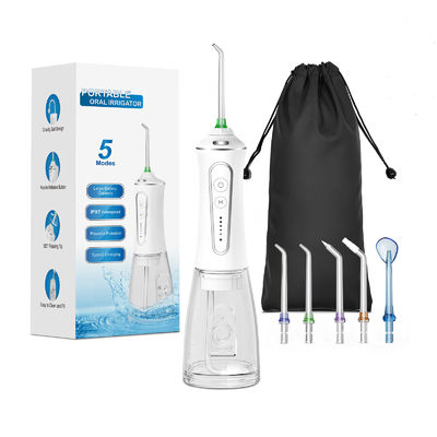 Portable Type Oral Irrigator Care Smart Powerful Detachable Dental Water Flosser for Teeth Water 5 Nozzles Pik 300ml Usb