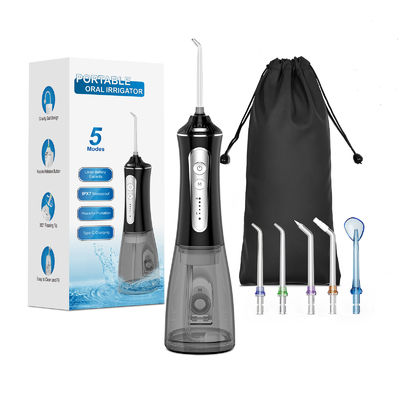 High Water Pressure 5 Modes Portable Black Teeth Dental Irrigator Cleaner Flossed Tooth Spa Automatic Toothbrush for Dental Care