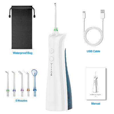 300ml Dental Irrigator with 40-110 PSI Water Pressure and 5 Customizable Nozzle Tips