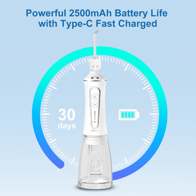 Dental Water Flosser For Teeth whitening Cleaning , Portable Ipx7 Cordless Oral Irrigator With 3 Modes 4 Jet Tips Tooth Flossers