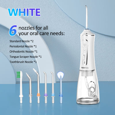 Multi Pik IPX7 Professional Portable Electric Dental Irrigator Oral 400ml Floss Water Flosser with Long-lasting Battery