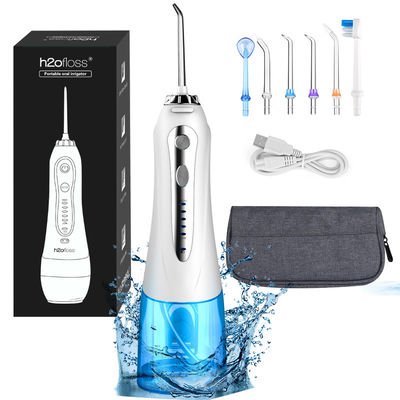 240ml Tank Water Jet Teeth Cleaner , IPX7 Waterproof Water Pick Flosser