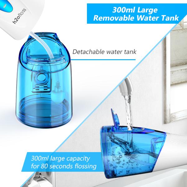 Electric Irrigator oral para os dentes, as cintas, o líquido de limpeza impermeável dos dentes sem corda da água Flosser, recarregável dentais & IPX7