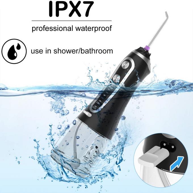 Líquido de limpeza sem corda dos dentes de Flosser da água, Irriga oral dental portátil 5 modos, IPX7 impermeável